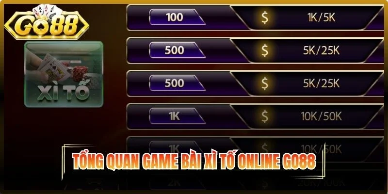 Tổng quan game Bài xì tố